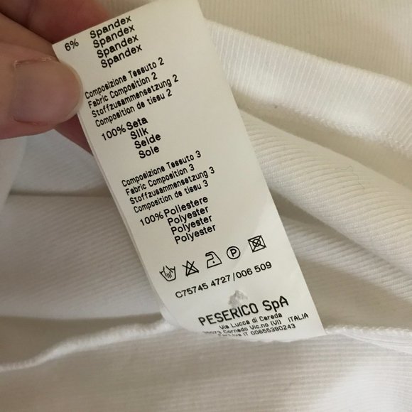 Peserico White Ribbed Knit Long Sleeve Top - Picture 6 of 6